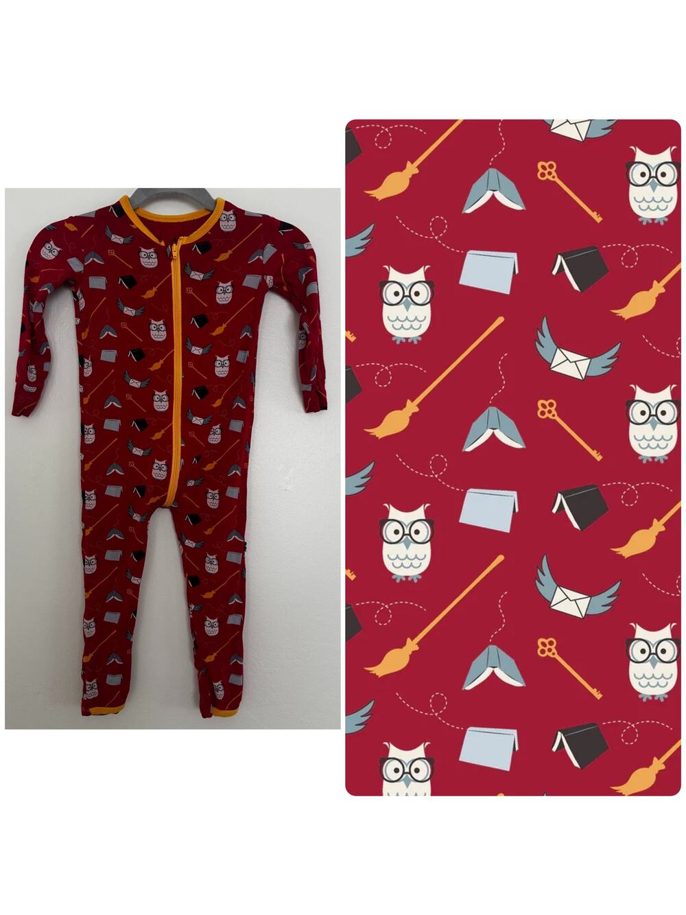 KicKee Pants Print Convertible Sleeper with Zipper in Crimson Magical World